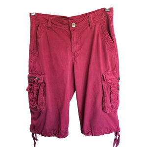 Men's 2 pair of cargo shorts in Red and black Waist 32